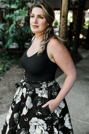 Gala Skirt in B&W "Pagliacci"