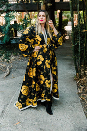 "Pagliacci" (Yellow) Roma Coat with Swarovski Crystals