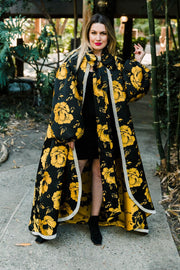 "Pagliacci" (Yellow) Roma Coat with Swarovski Crystals
