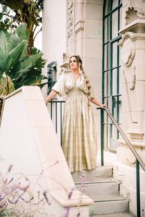 “Gold Slink” Colla Voce Dress