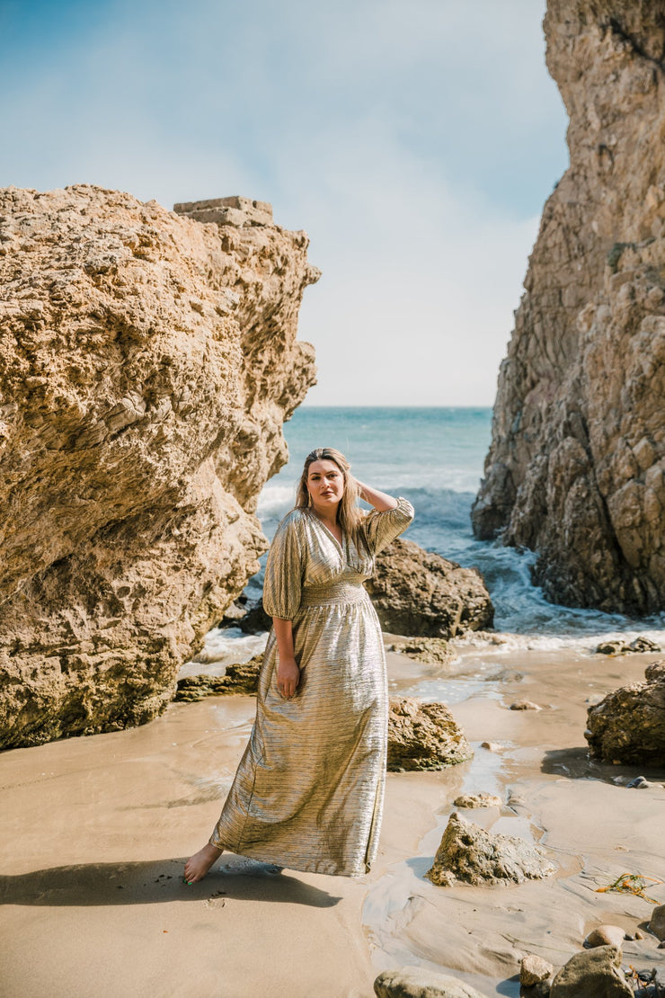 “Gold Slink” Colla Voce Dress