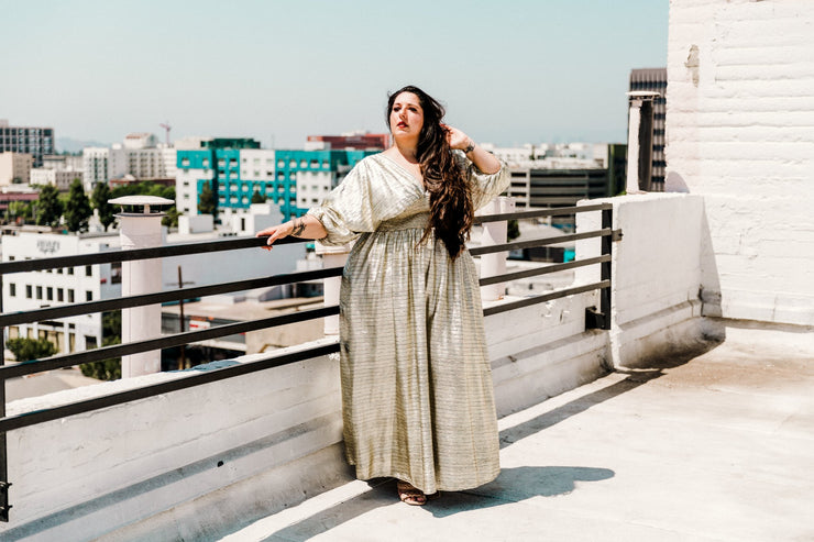 “Gold Slink” Colla Voce Dress