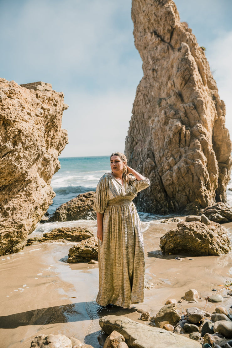 “Gold Slink” Colla Voce Dress