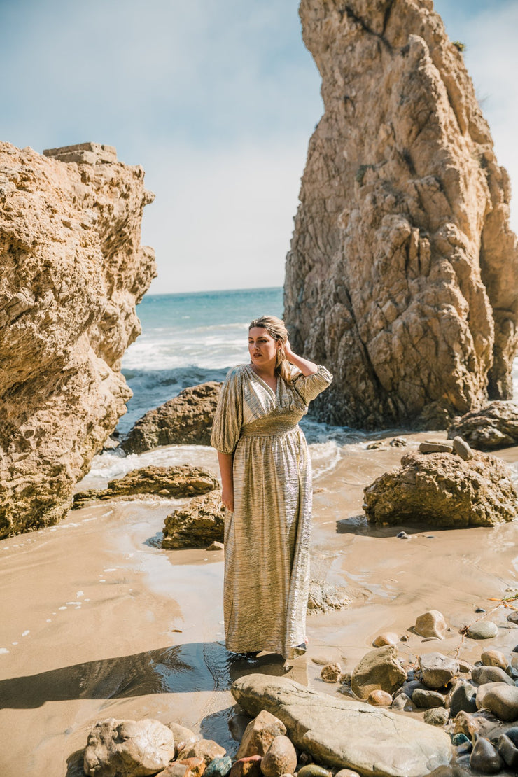 “Gold Slink” Colla Voce Dress