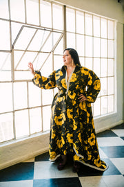 "Pagliacci" (Yellow) Roma Coat with Swarovski Crystals