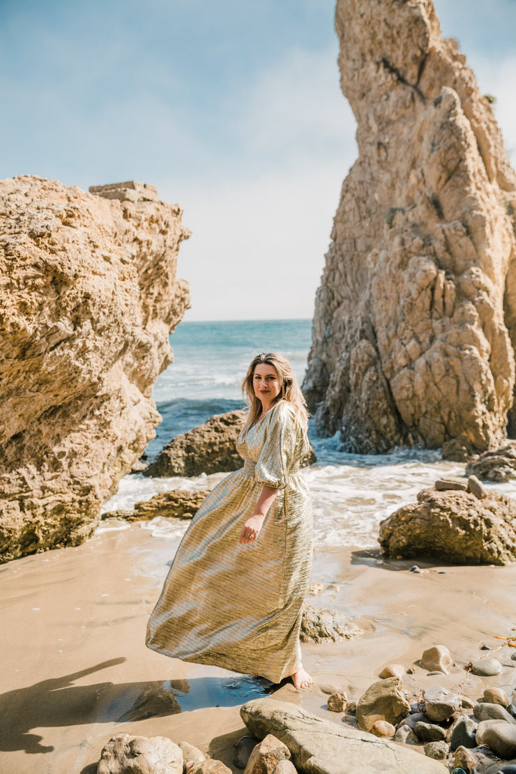 “Gold Slink” Colla Voce Dress