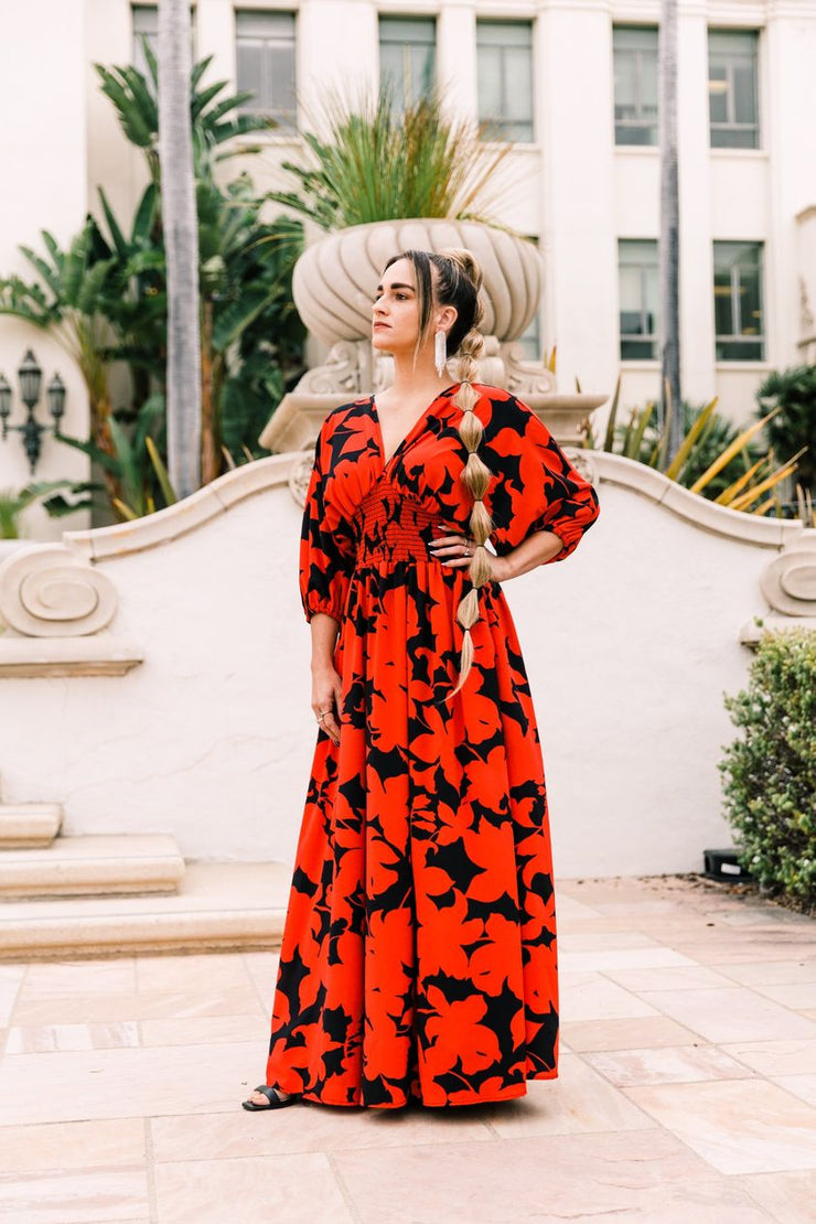 “Macy” (RED) Colla Voce Dress