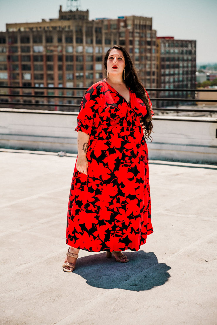 “Macy” (RED) Colla Voce Dress