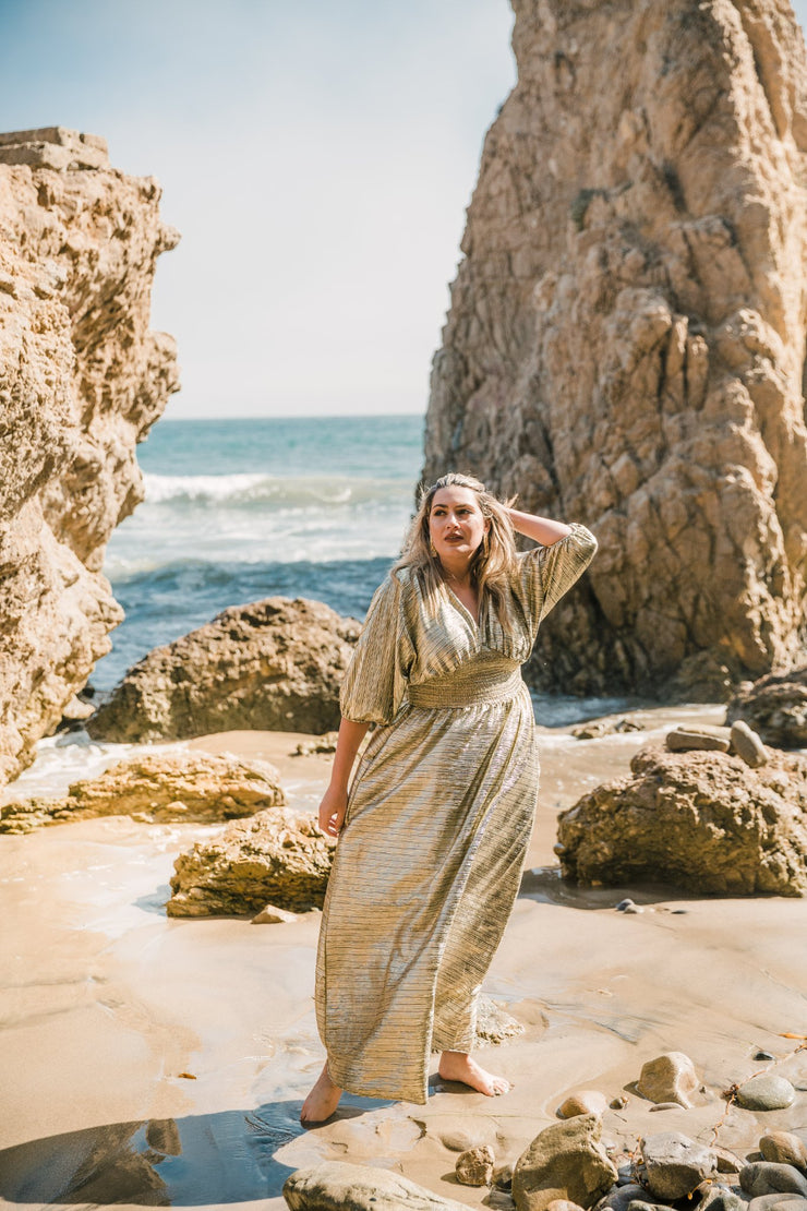 “Gold Slink” Colla Voce Dress