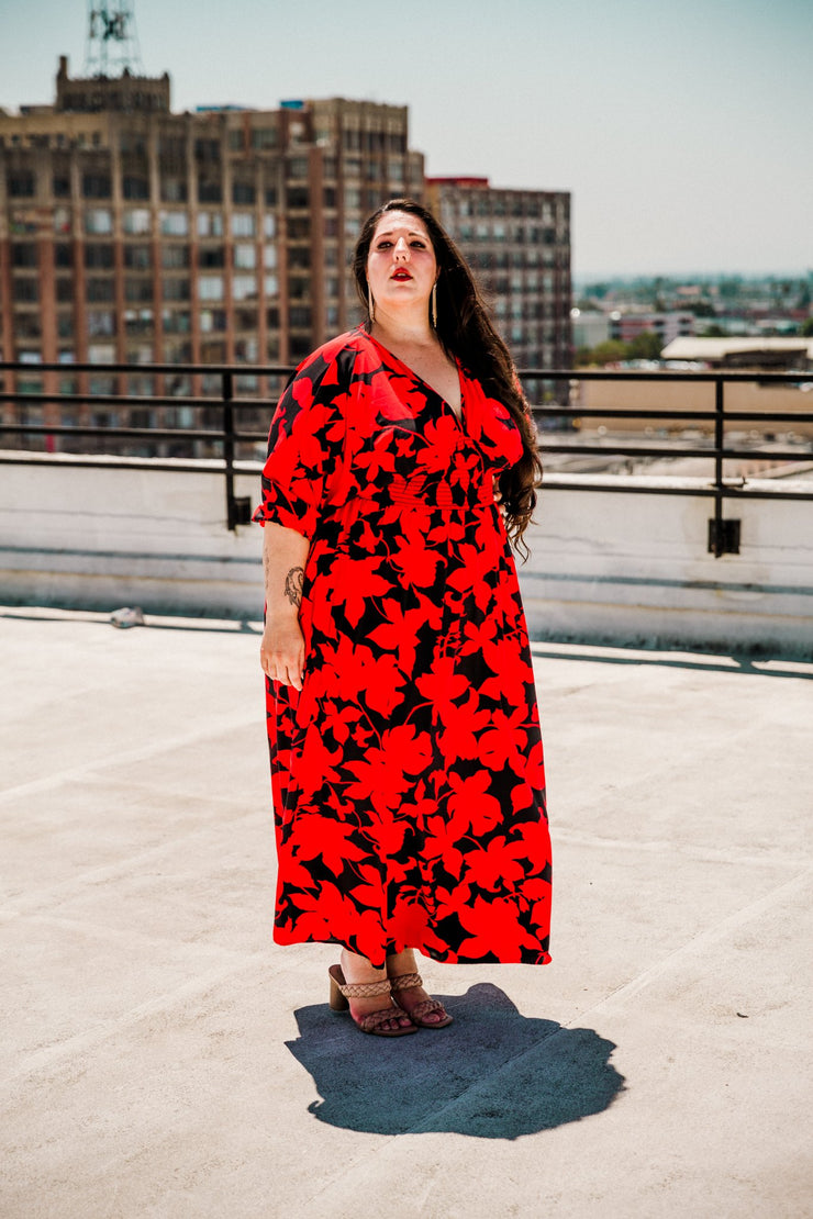 “Macy” (RED) Colla Voce Dress
