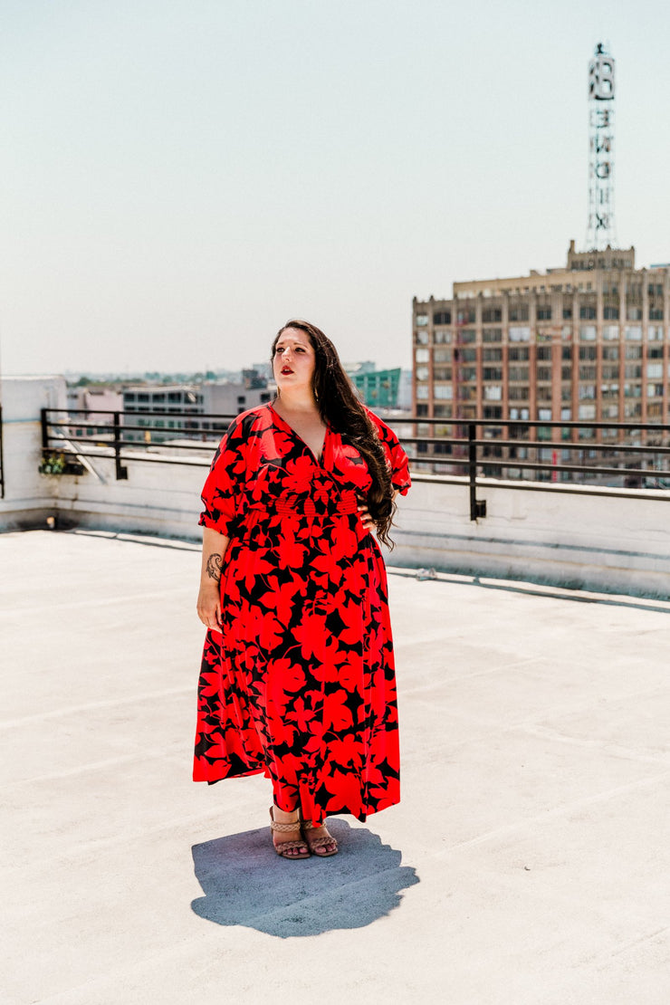 “Macy” (RED) Colla Voce Dress