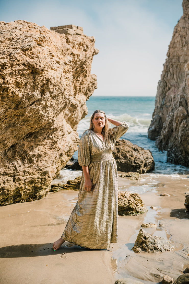 “Gold Slink” Colla Voce Dress