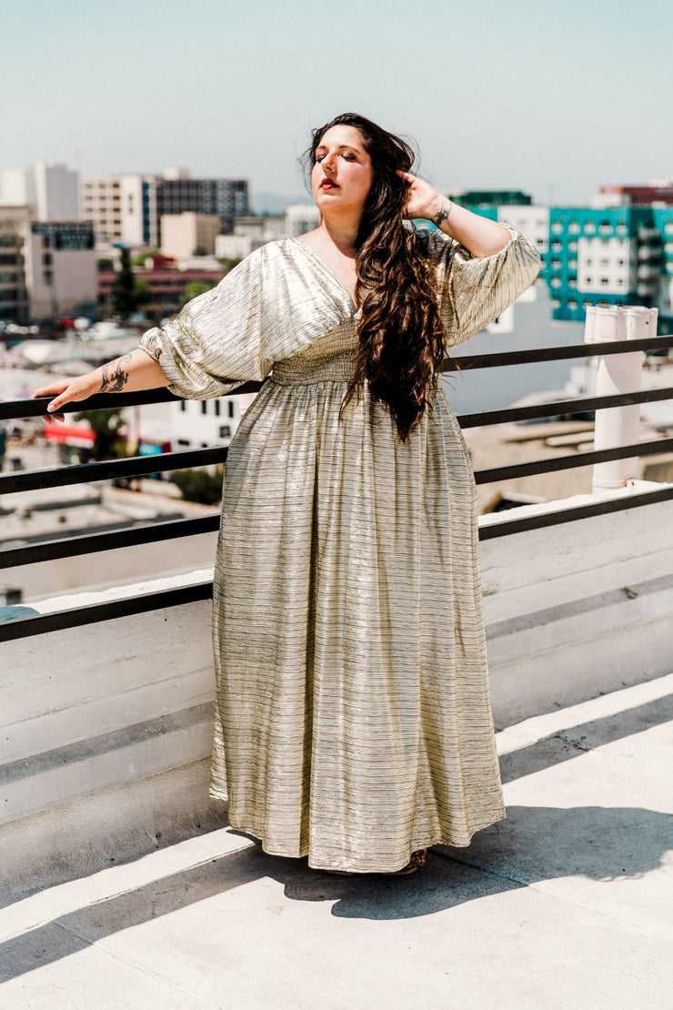 “Gold Slink” Colla Voce Dress