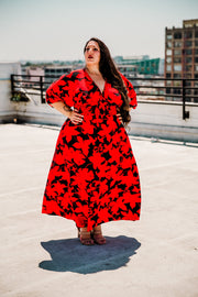 “Macy” (RED) Colla Voce Dress
