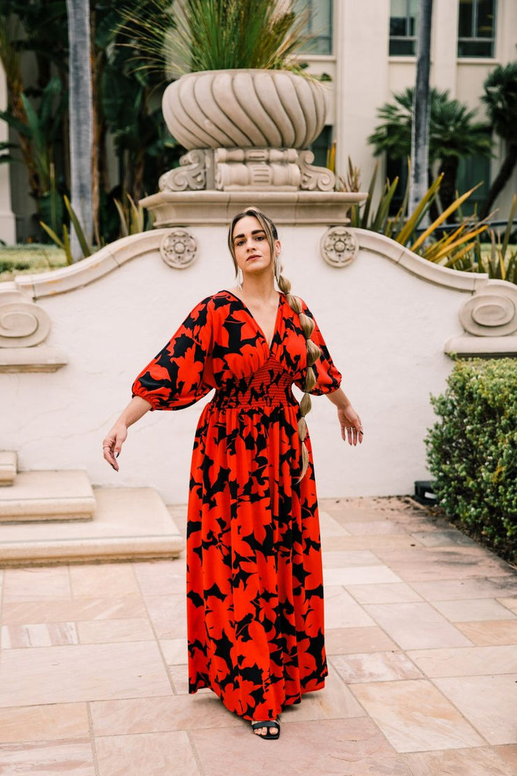 “Macy” (RED) Colla Voce Dress