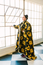 "Pagliacci" (Yellow) Roma Coat with Swarovski Crystals