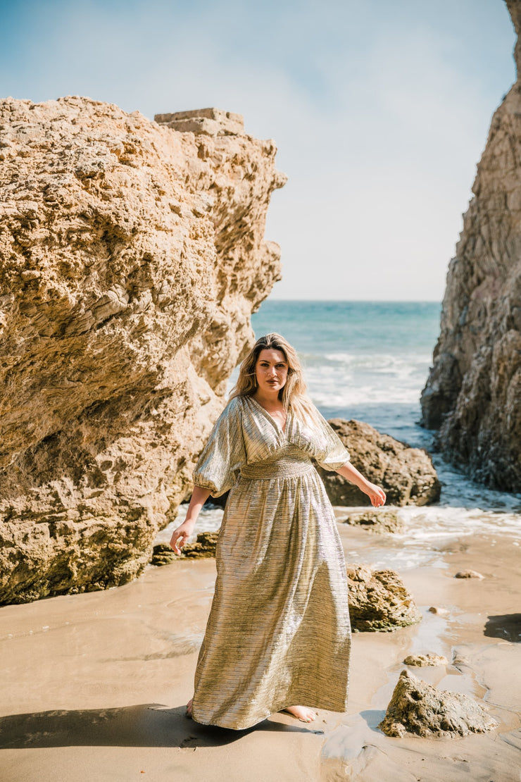 “Gold Slink” Colla Voce Dress