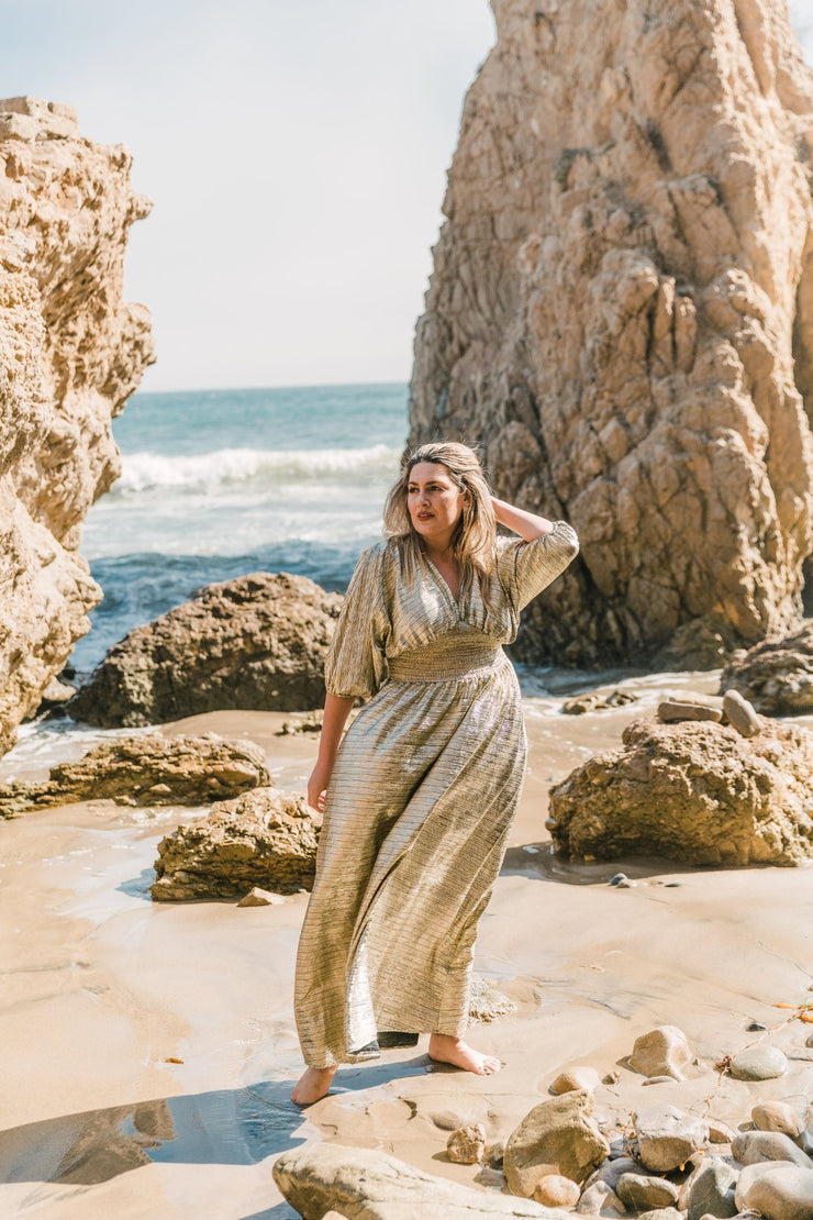 “Gold Slink” Colla Voce Dress