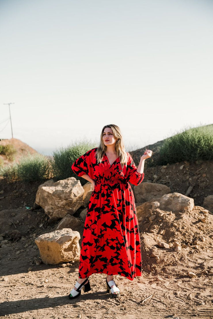 “Macy” (RED) Colla Voce Dress
