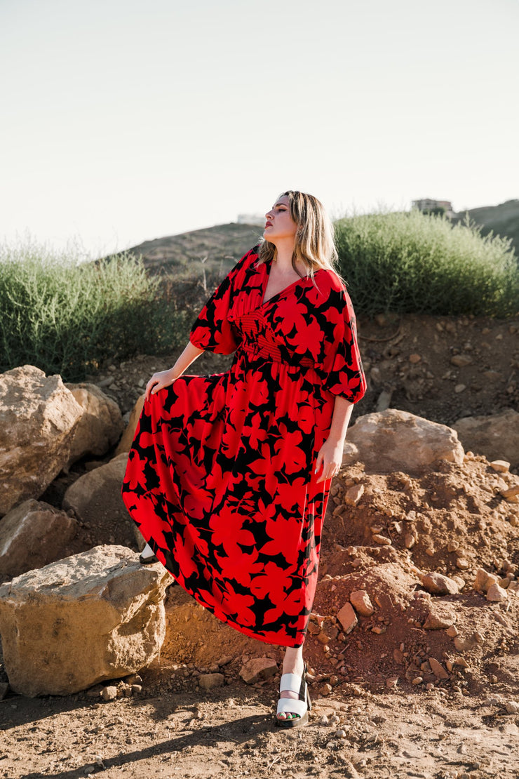 “Macy” (RED) Colla Voce Dress