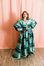 "Sea” Roma Coat with Swarovski Crystals