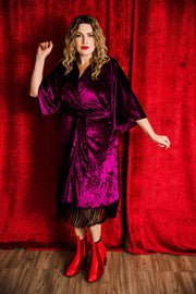 Velvet Fringe Teatro Robe (Royal Purple)