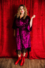 Velvet Fringe Teatro Robe (Royal Purple)