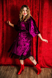 Velvet Fringe Teatro Robe (Royal Purple)