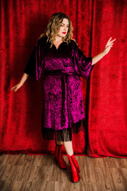 Velvet Fringe Teatro Robe (Royal Purple)