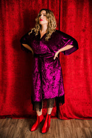 Velvet Fringe Teatro Robe (Royal Purple)
