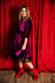 Velvet Fringe Teatro Robe (Royal Purple)