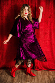 Velvet Fringe Teatro Robe (Royal Purple)