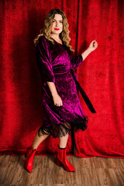 Velvet Fringe Teatro Robe (Royal Purple)