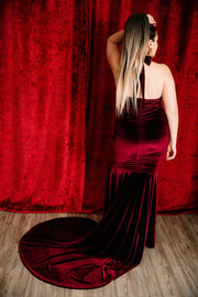 The Hollywood Evening Gown (Oxblood)