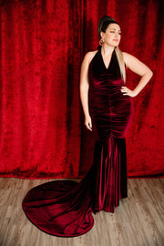 The Hollywood Evening Gown (Oxblood)