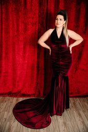 The Hollywood Evening Gown (Oxblood)