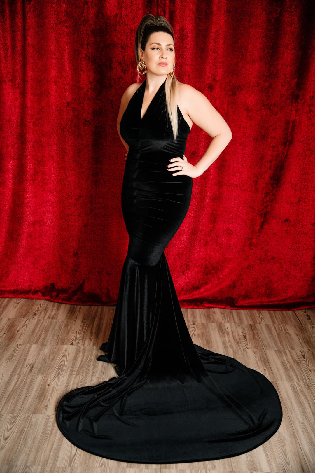 The Hollywood Gown in "Black Velvet"