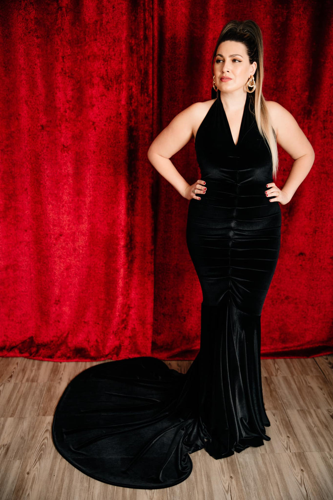 The Hollywood Gown in "Black Velvet"
