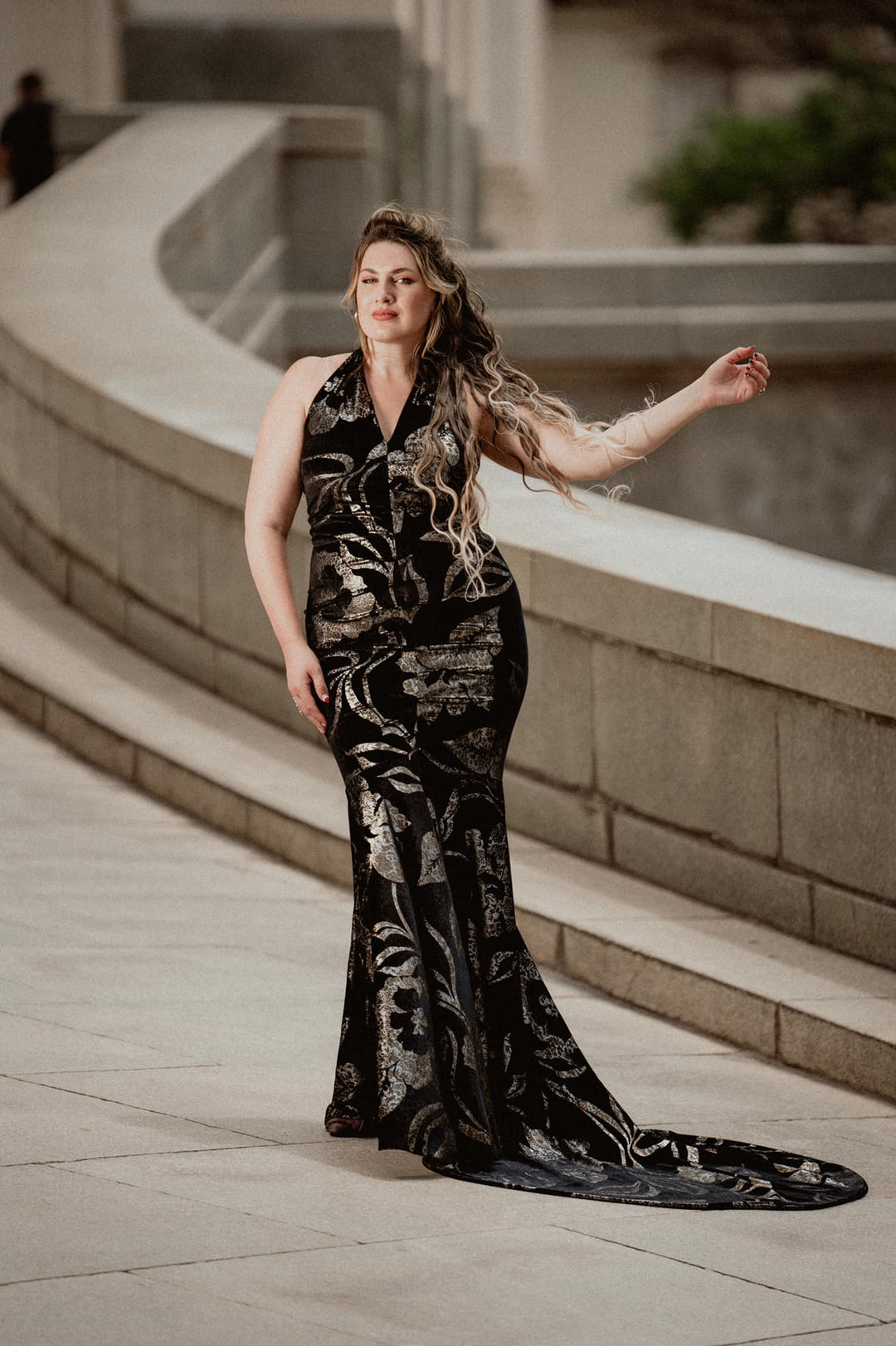 The Hollywood Gown in "Flower Velvet"