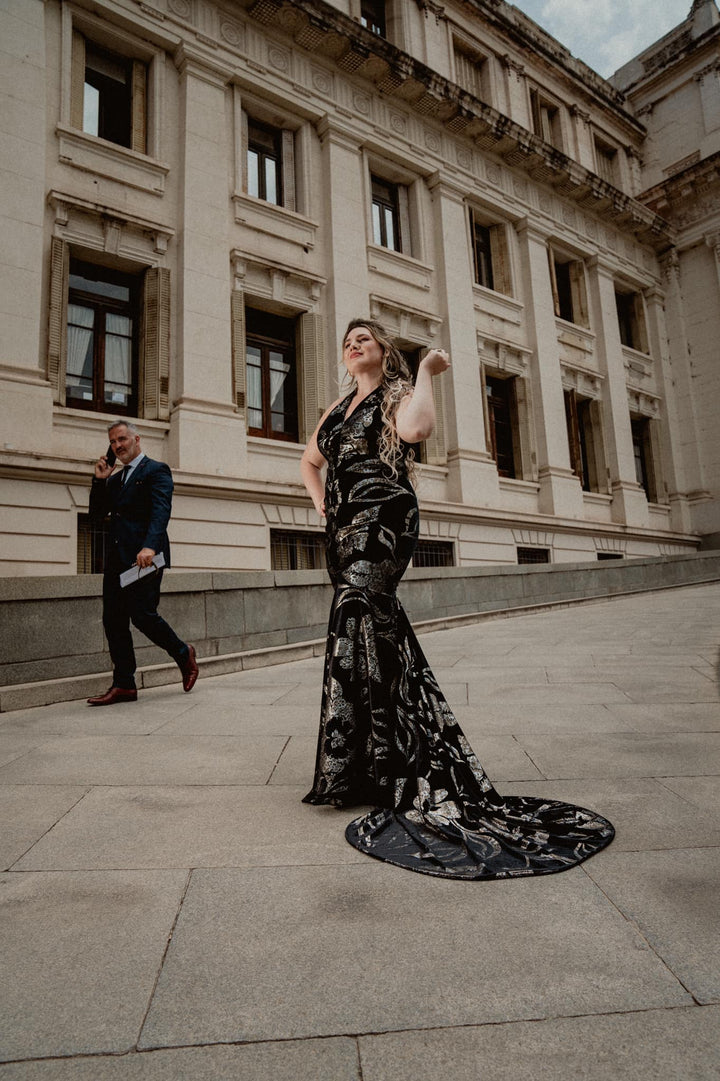 The Hollywood Gown in "Flower Velvet"
