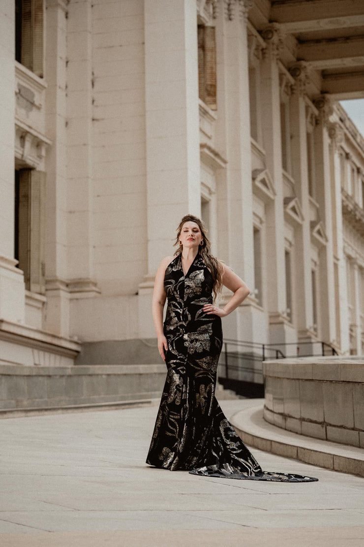 The Hollywood Evening Gown (Flower Velvet)