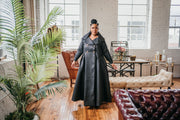 Assoluta Gown Coat: “Metallic Black Quilt”