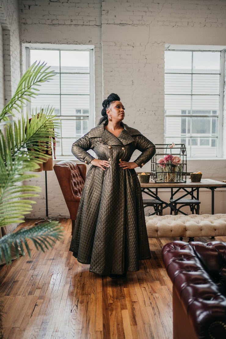 Assoluta Gown Coat: “Gold Quilt”