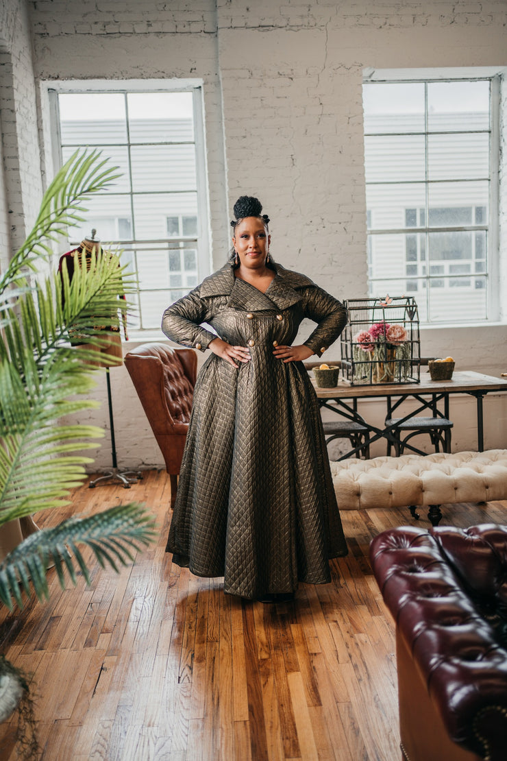 Assoluta Gown Coat: “Gold Quilt”