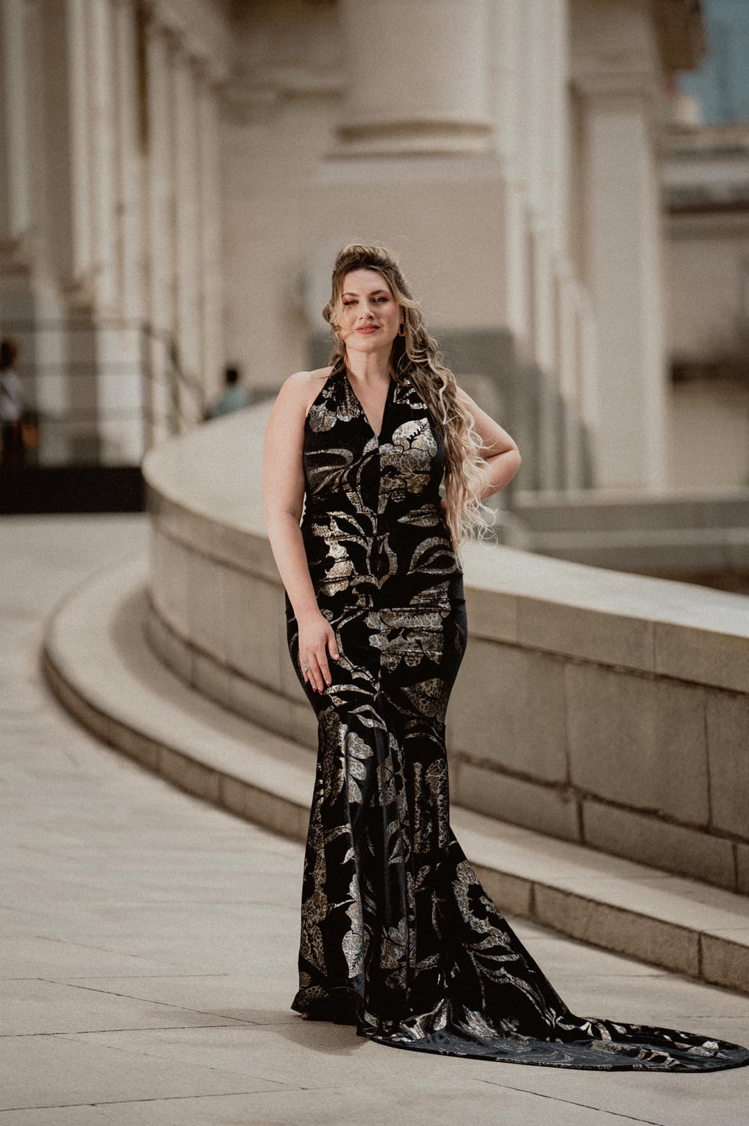 The Hollywood Gown in "Flower Velvet"