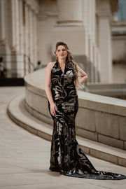 The Hollywood Evening Gown (Flower Velvet)