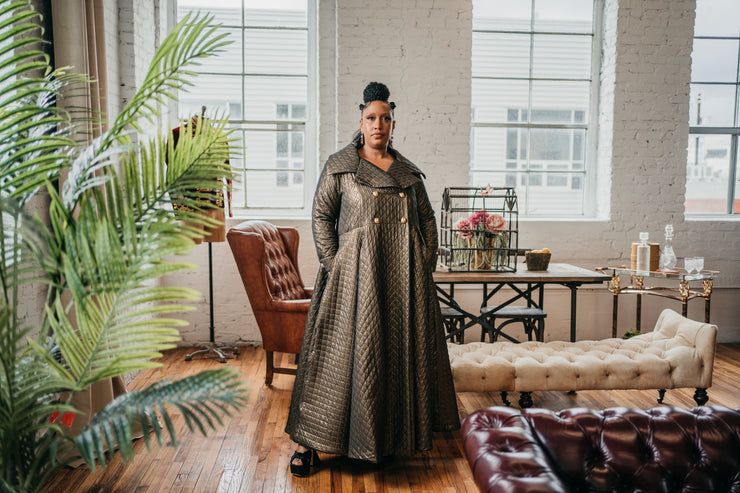 Assoluta Gown Coat: “Gold Quilt”