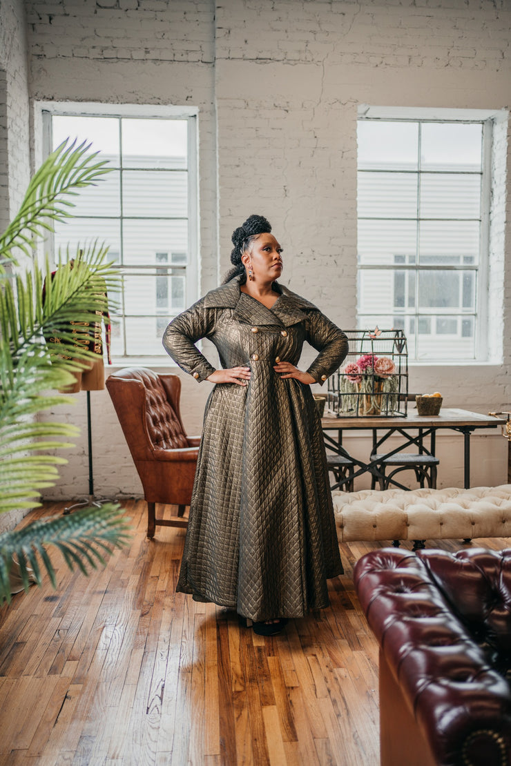 Assoluta Gown Coat: “Gold Quilt”