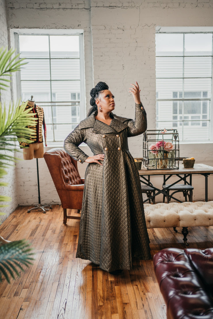 Assoluta Gown Coat: “Gold Quilt”