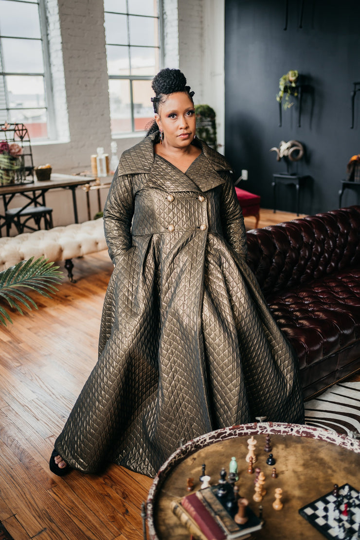Assoluta Gown Coat: “Gold Quilt”
